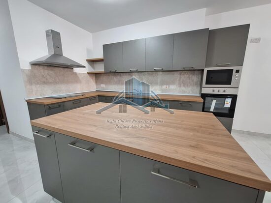 Brand New And Never Lived In 3 Bedroom Elevated Ground-Floor Maisonette To Let In Zebbug ( MALTA )