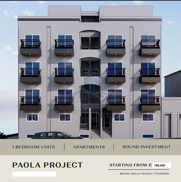 Brand New And Highly Finished Block Of 1 Bedroom Apartments For Sale In Paola